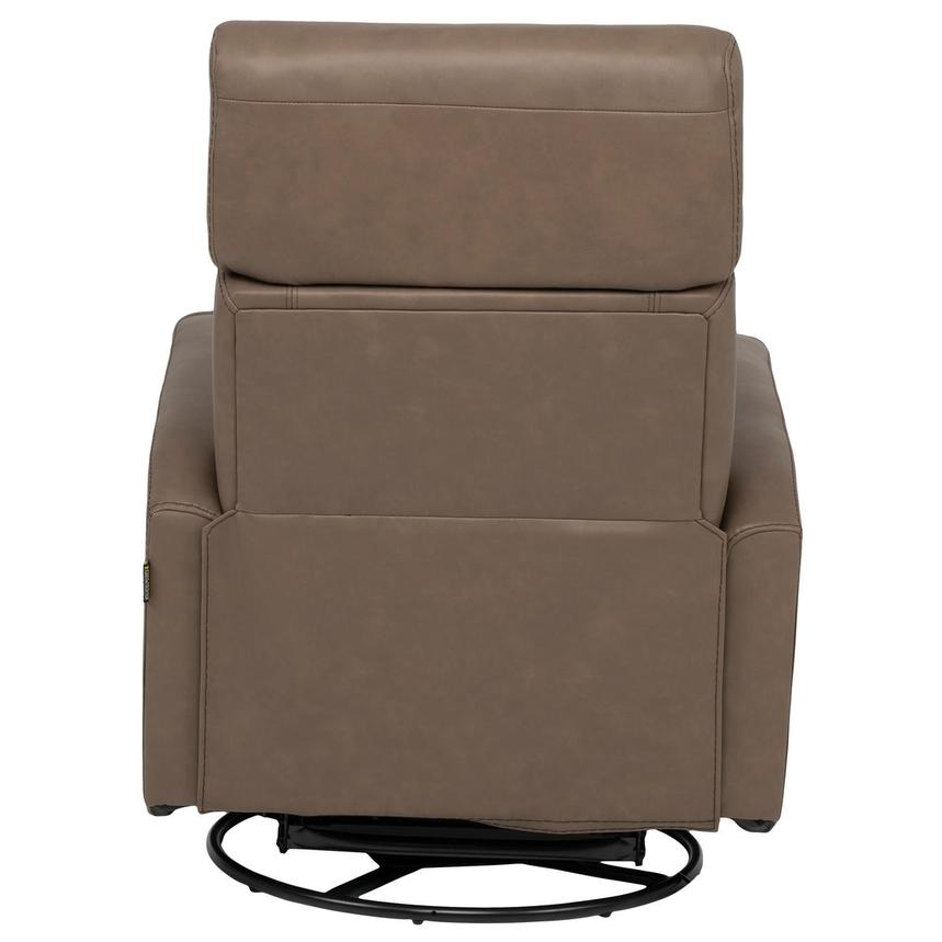 Lucca Brown Leather Power Swivel Glider Recliner alternate image, 6 of 11 images.
