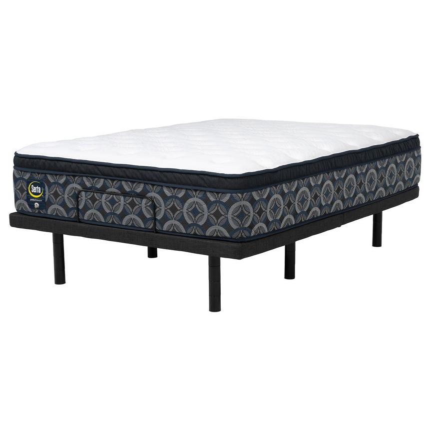 Swan River Medium Pillow Top King Mattress w/Baselogic Platinum Powered Base by Serta