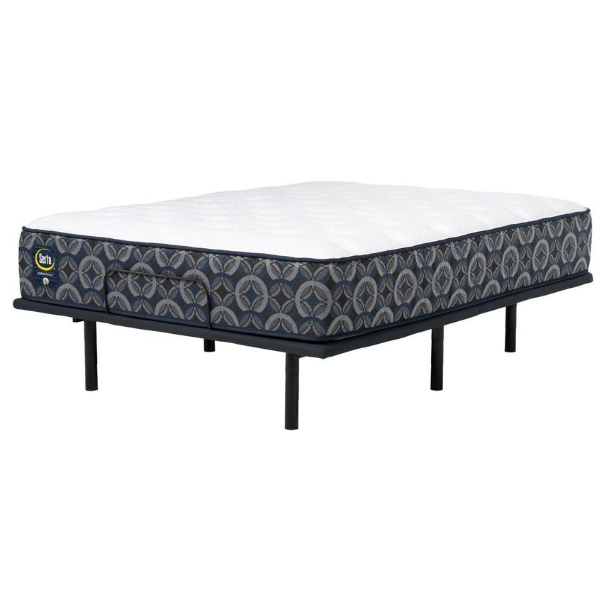 Swan River Medium Tight Top King Mattress w/Baselogic Silver Powered Base by Serta and Beautyrest