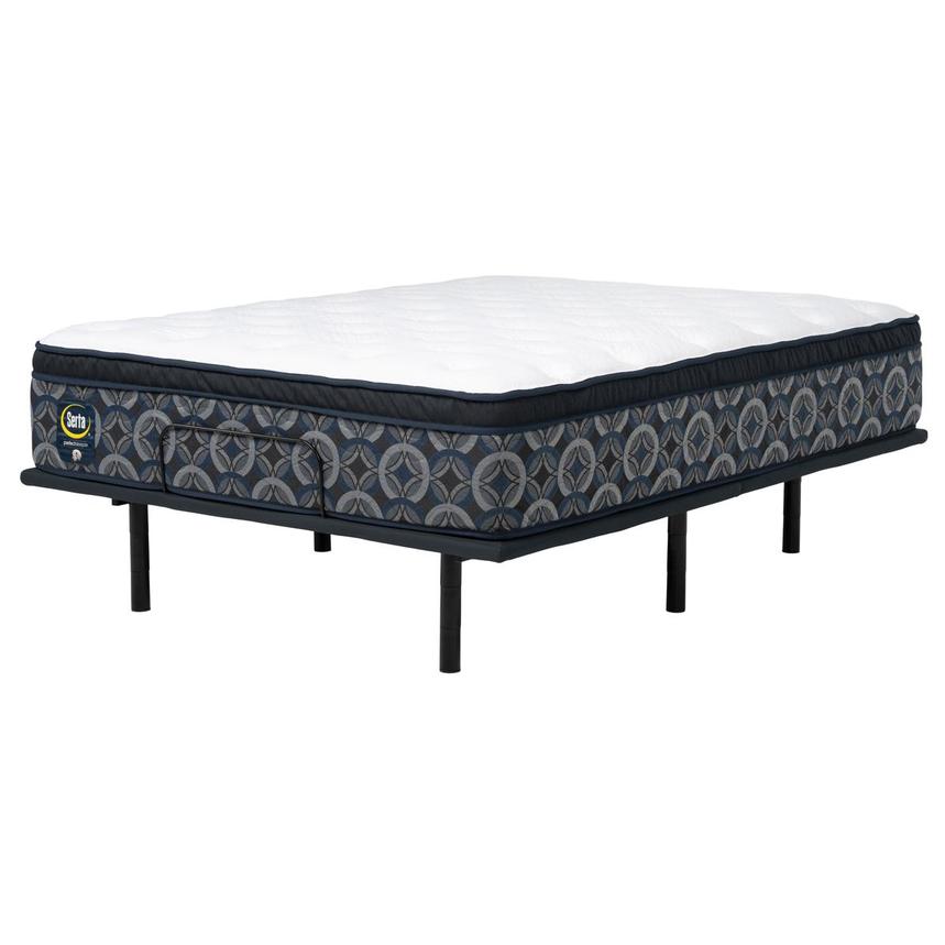 Swan River Medium Pillow Top King Mattress w/Baselogic Silver Powered Base by Serta and Beautyrest