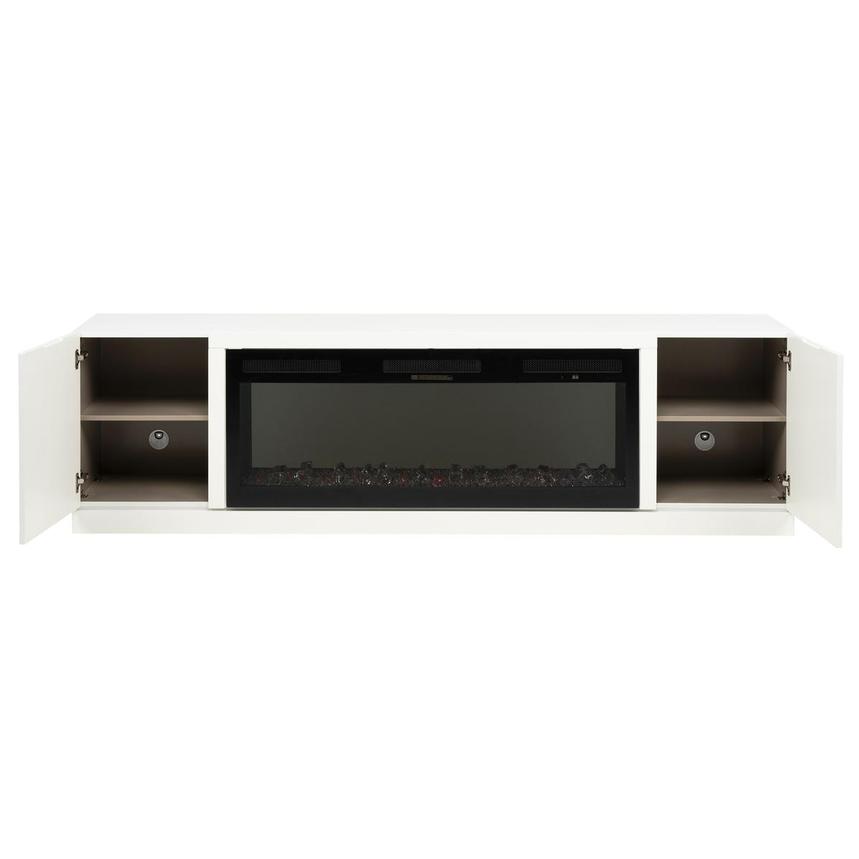 Tessa White Electric Fireplace w/Light alternate image, 4 of 11 images.