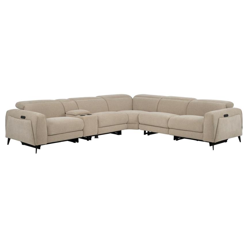 Luke Beige Power Reclining Sectional with 6PCS/3PWR main image, 1 of 12 images.