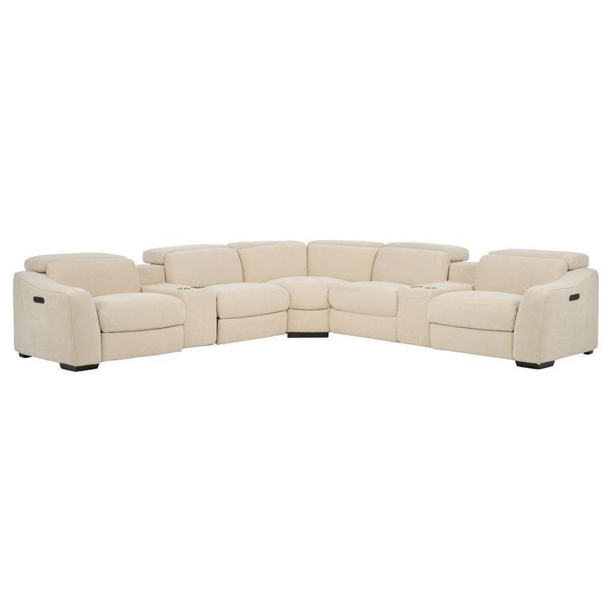 Jameson Beige Power Reclining Sectional with 7PCS/3PWR main image, 1 of 12 images.