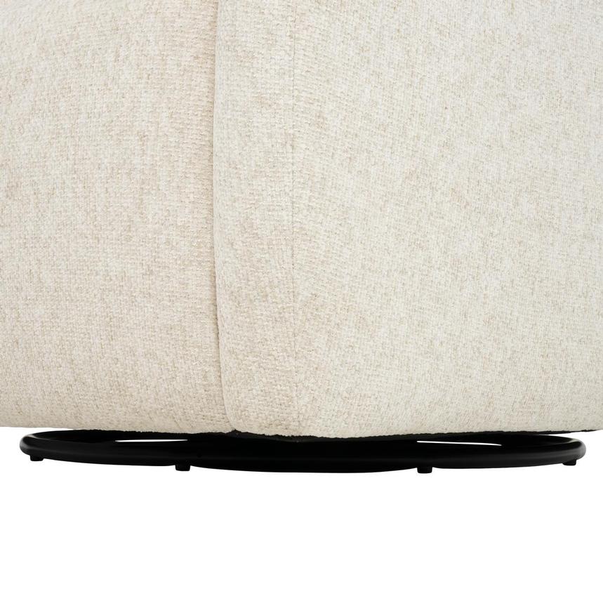 Arlo Ivory Swivel Accent Chair alternate image, 9 of 9 images.