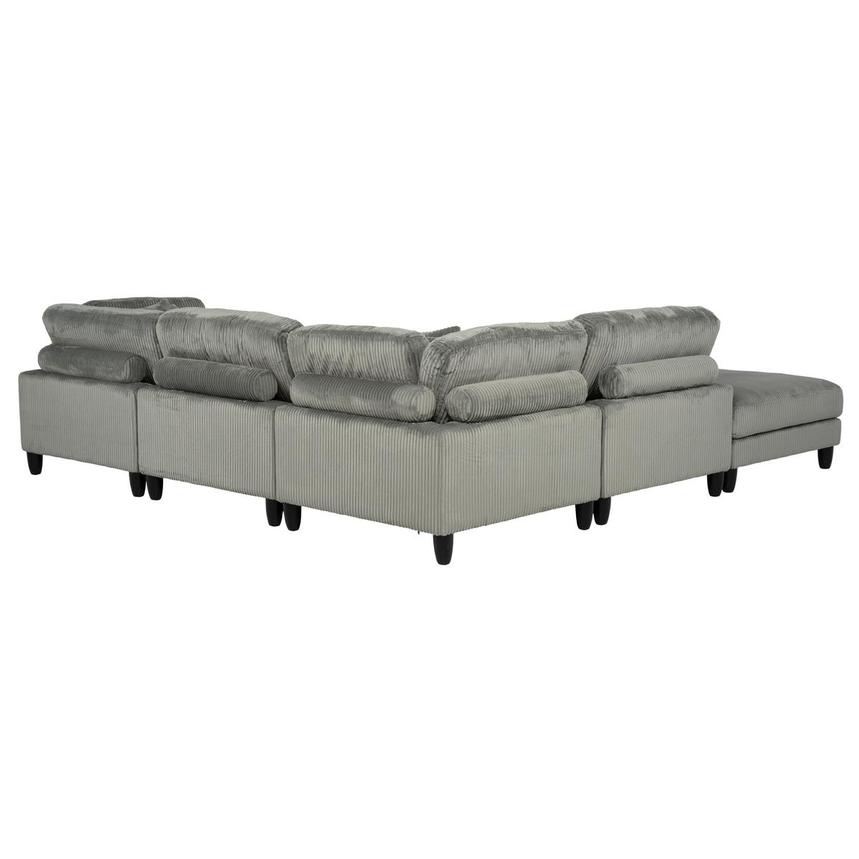 Cape Gray Sectional Sofa w/Ottoman  alternate image, 4 of 11 images.