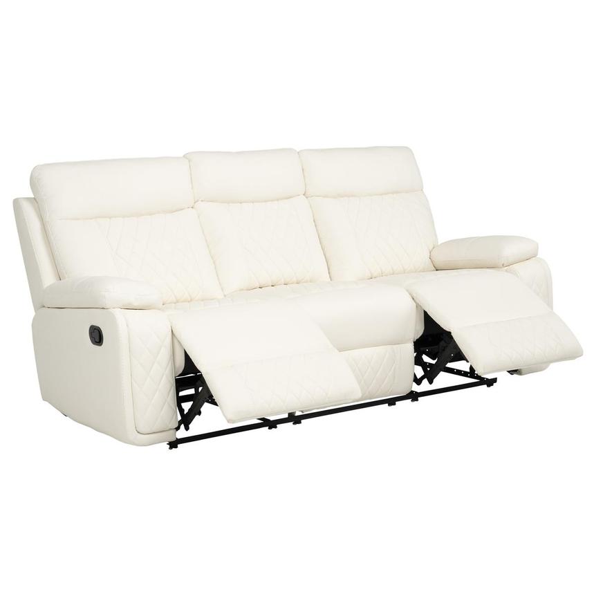 Maddox White Reclining Sofa  alternate image, 4 of 9 images.