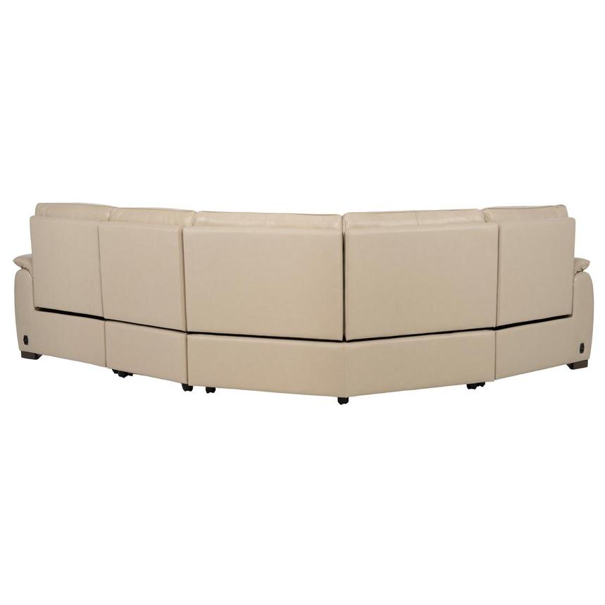 Promenade Beige Leather Power Reclining Sectional with 4PCS/2PWR  alternate image, 4 of 7 images.