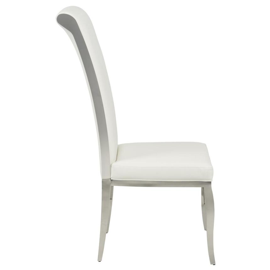 Savoy White Polished Side Chair alternate image, 4 of 8 images.