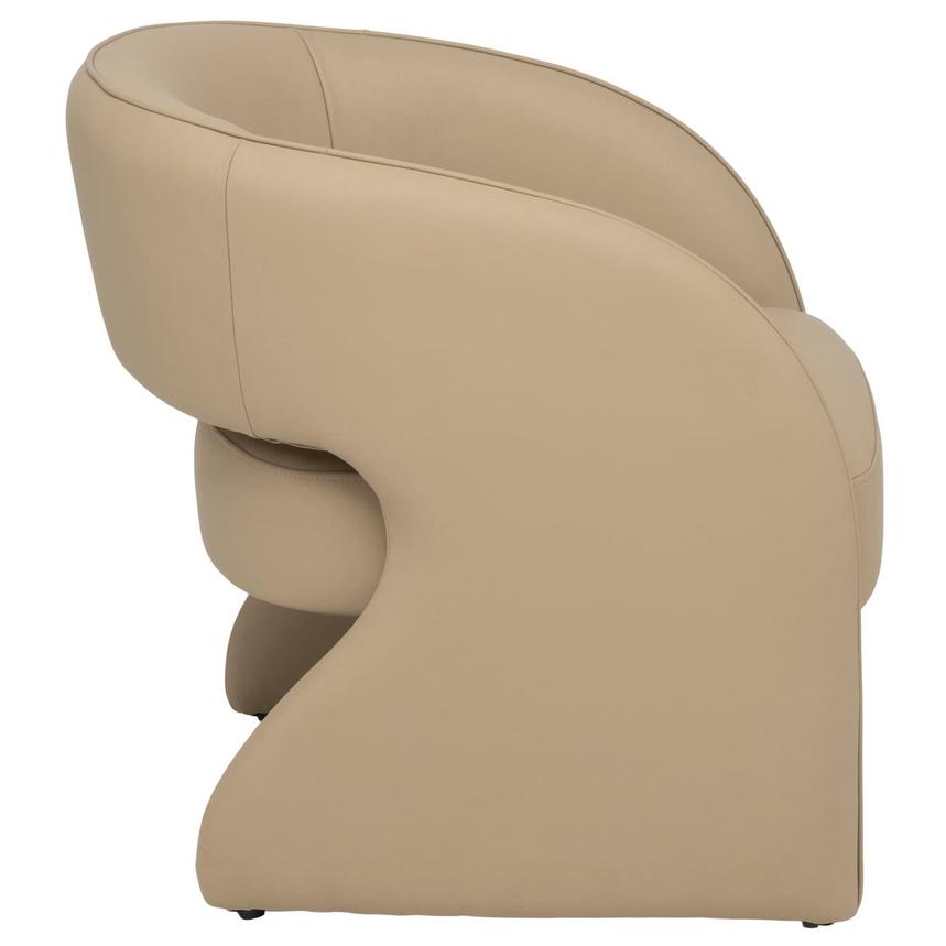 Emerson Taupe Leather Accent Chair alternate image, 4 of 9 images.
