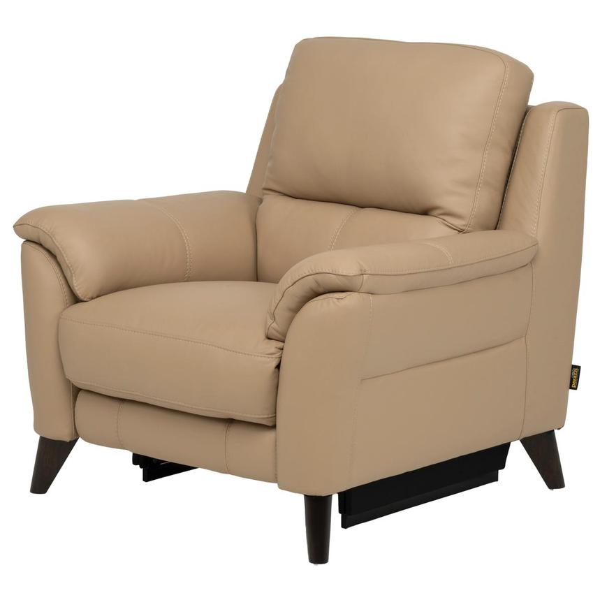 Bali Dark Cream Leather Power Recliner