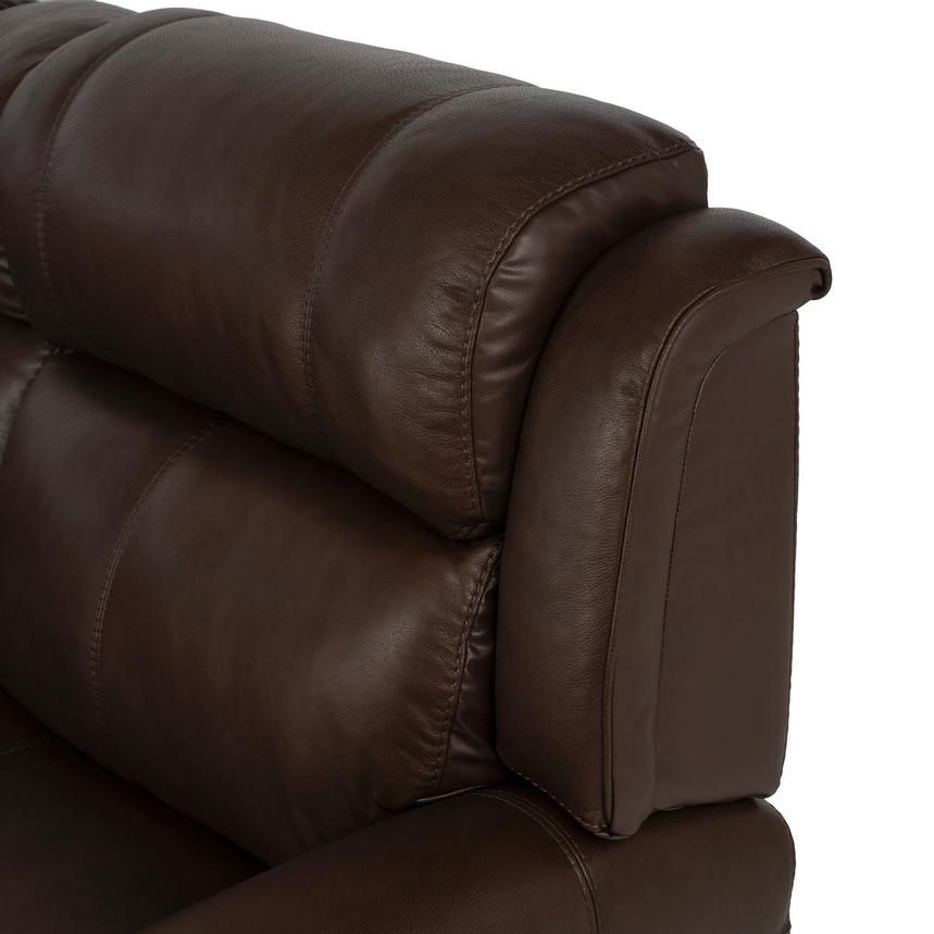Bruno Brown Leather Power Reclining Sectional with 4PCS/2PWR alternate image, 6 of 10 images.