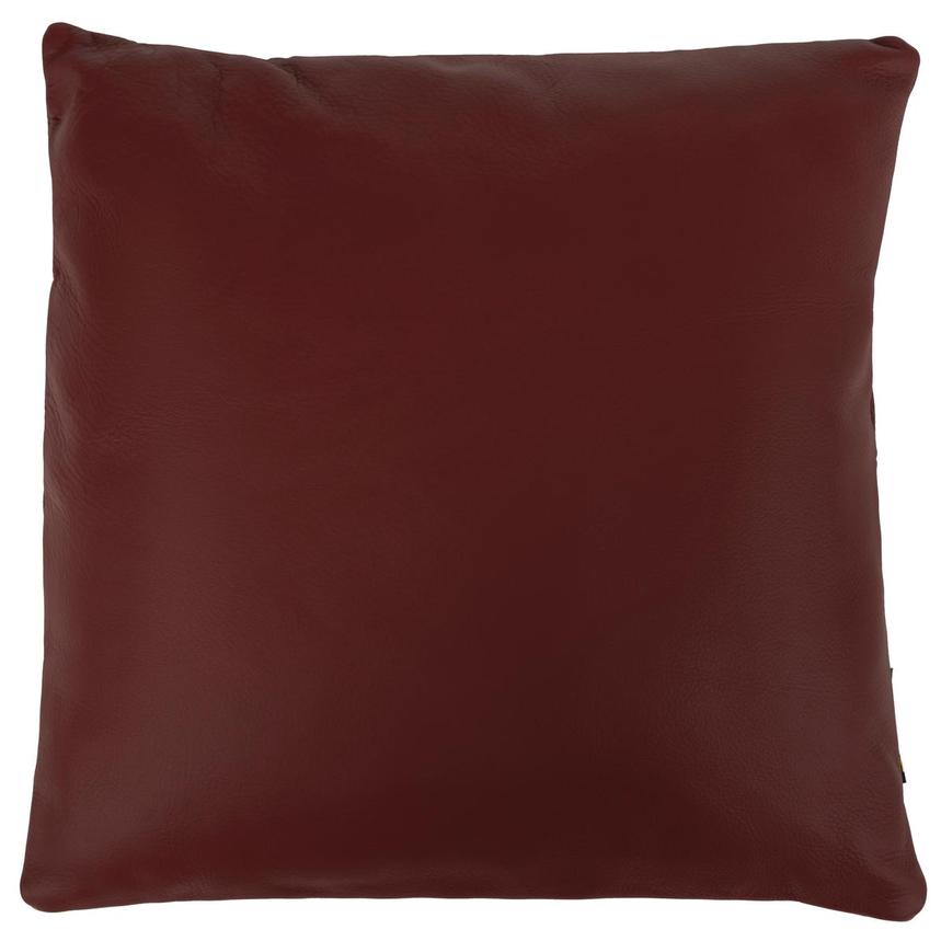 Cute Burgundy Leather Accent Pillow