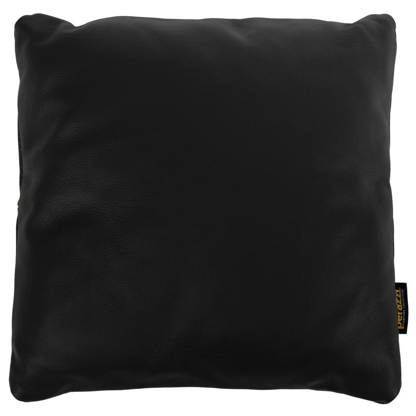 Cute Black Leather Accent Pillow