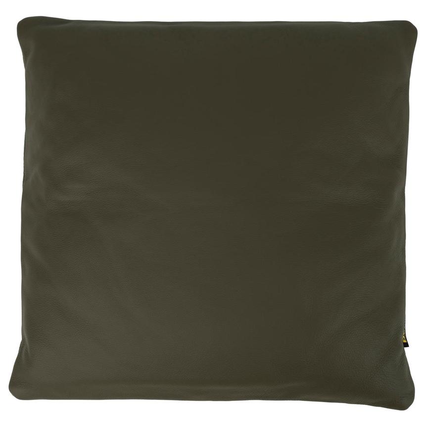 Cute Green Leather Accent Pillow