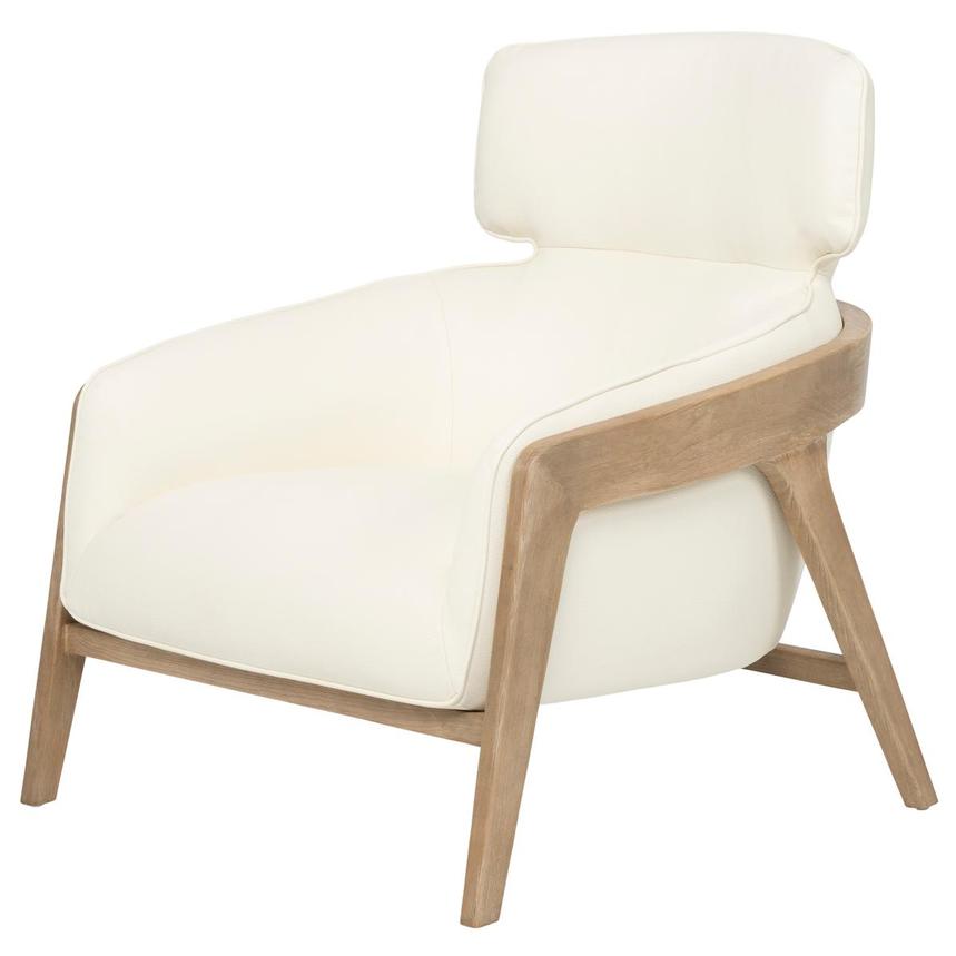 Irene White/Natural Accent Chair