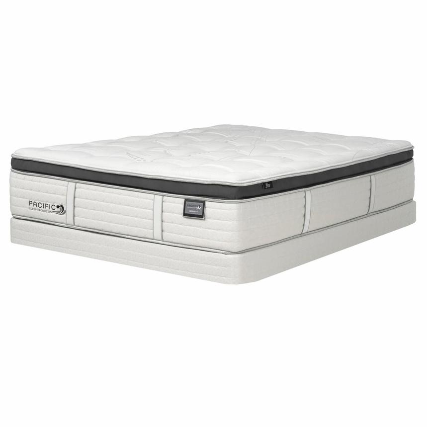Serenity-Plush Queen Mattress w/Low Foundation By Pacific Sleep Products®