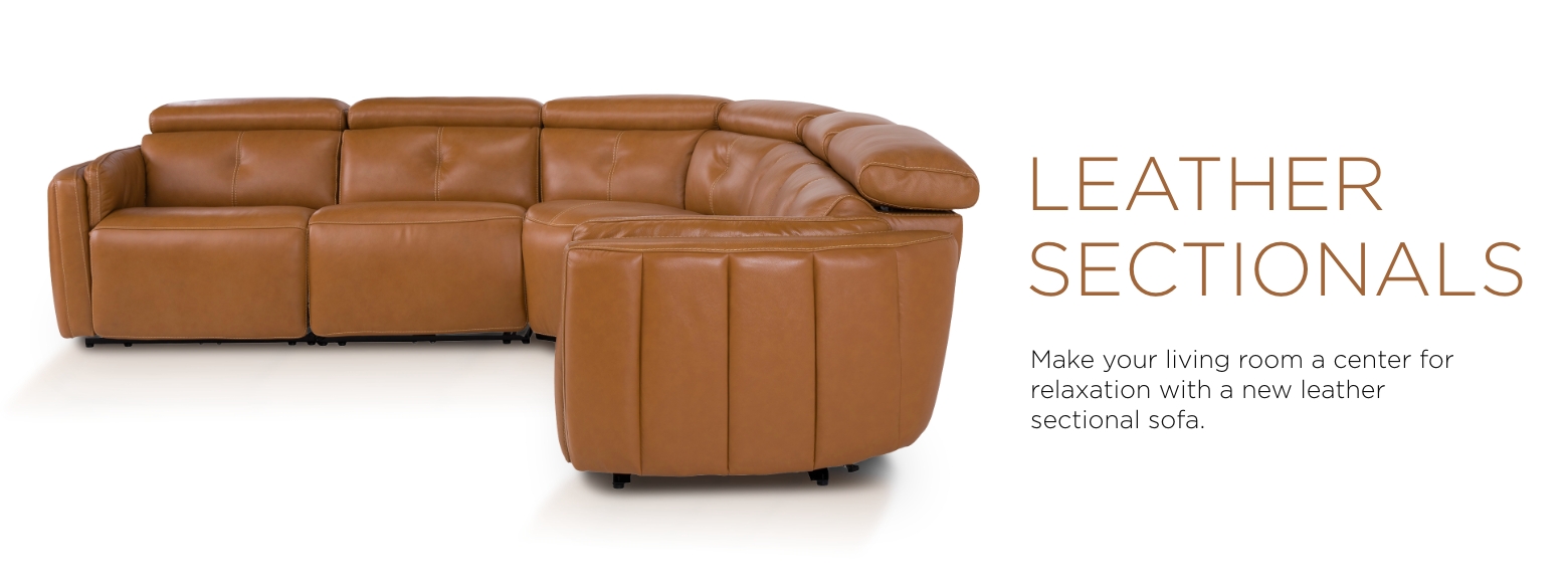 Leather sectionals. Make your living room a center for relaxation with a new leather sectional sofa.