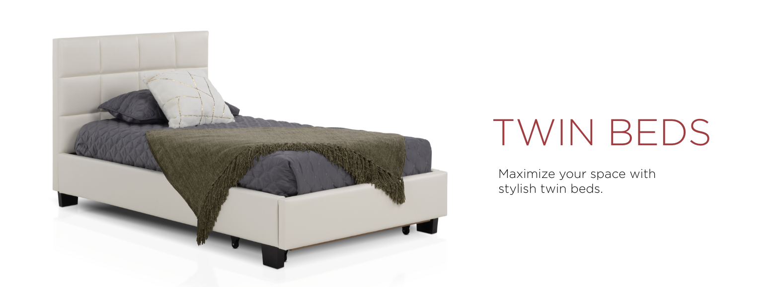 Twin Beds. Maximize your space with stylish twin beds.