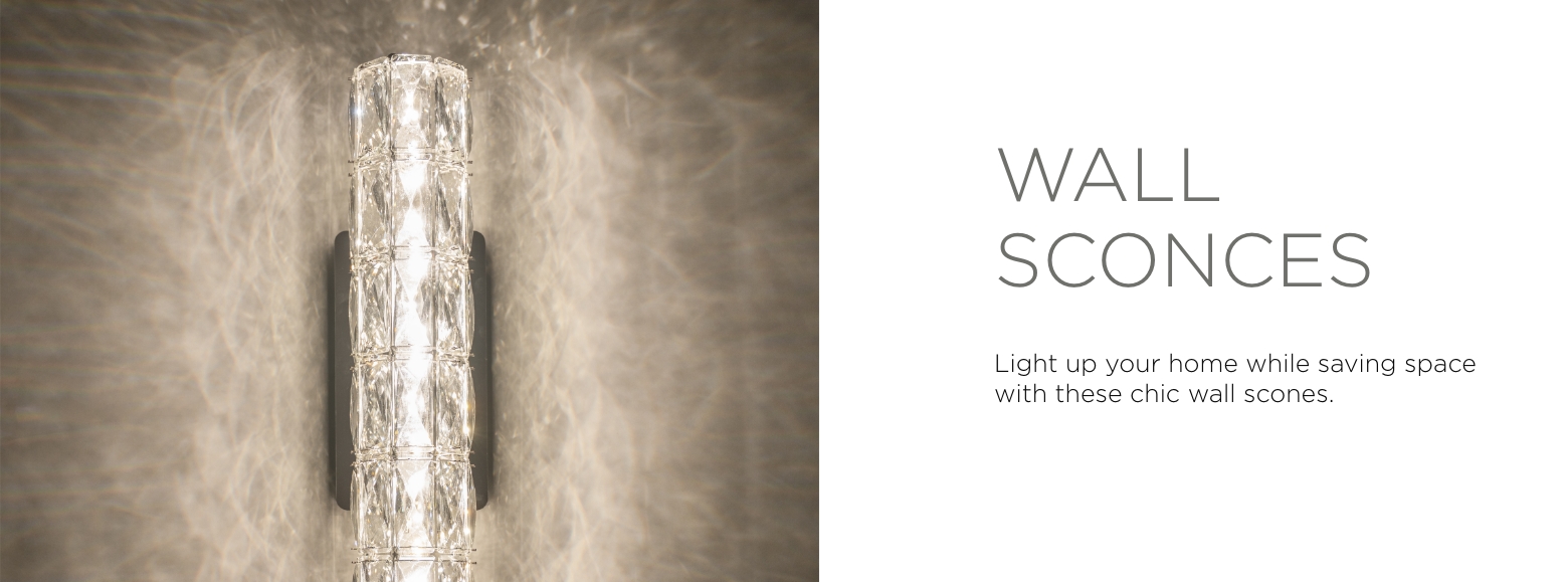 Wall Sconces. Light up your home while saving space with these chic wall scones.