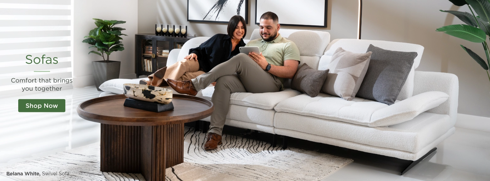 Sofas. Comfort that brings you together. Shop Now.