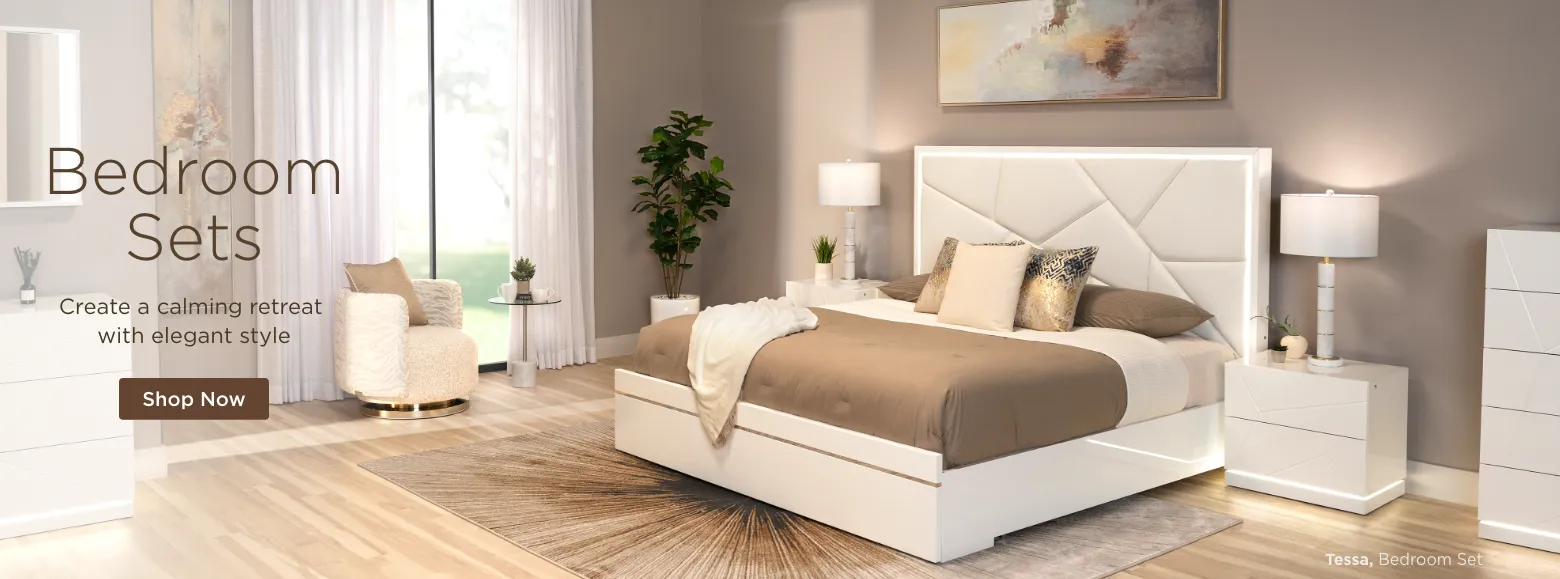 Bedroom Sets. Create a calming retreat with elegant style. Shop Now