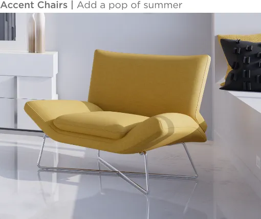 Accent Chairs. Add a pop of summer.