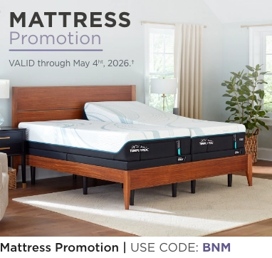Mattress Promotion. Valid through May 4th, 2026†. Use code: BNM