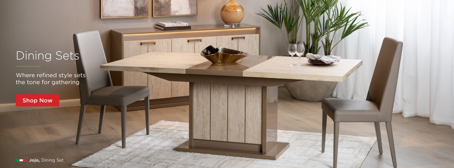Dining Sets. Where refine style sets the tone for gathering. Shop Now.