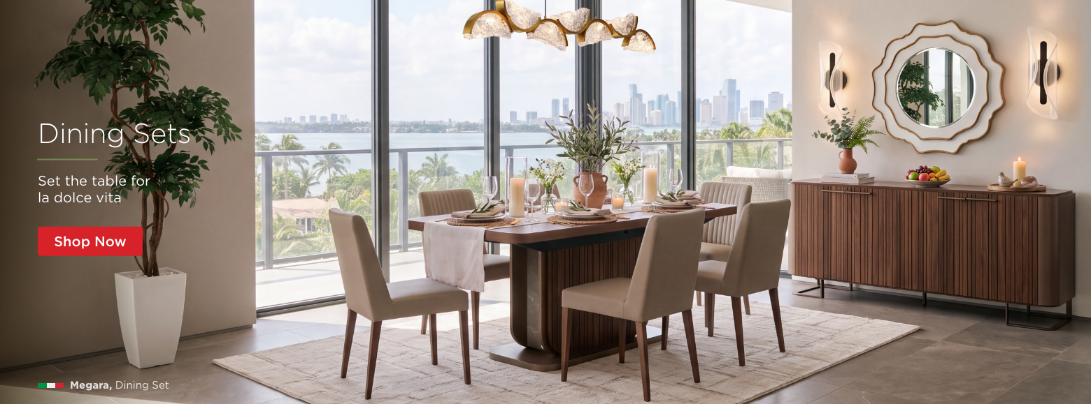 Dining Sets. Set the table for la dolce vita. Shop Now.