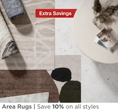 Area Rugs. Extra Savings. Save 10% on all styles